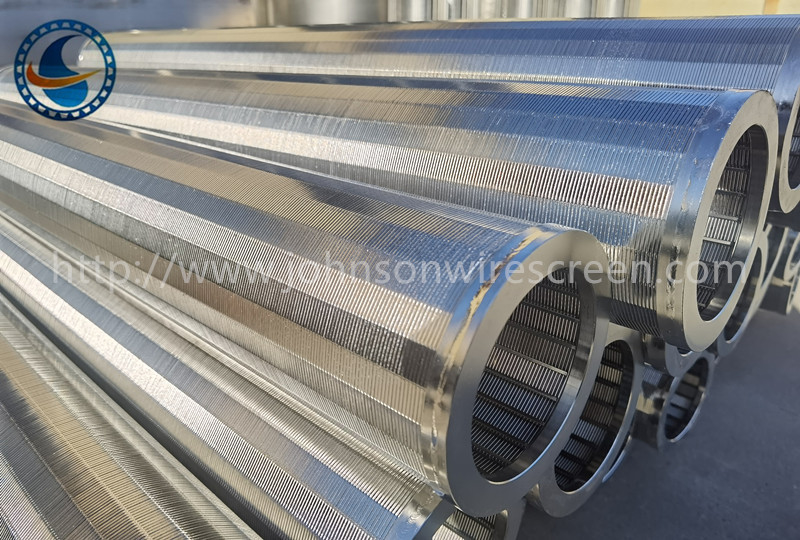 SS304 Slot 25μm Johnson Wedge Wire Screen Filter tot 80% open gebied