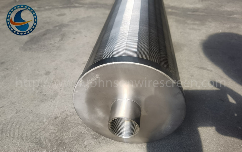 SS304 Slot 25μm Johnson Wedge Wire Screen Filter tot 80% open gebied