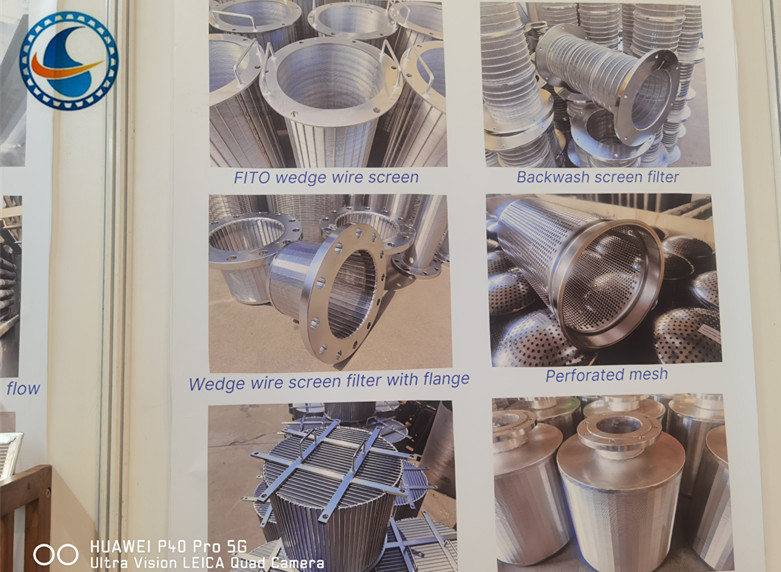 Ss 304 wedge draad scherm filter voor afvalwaterzuivering