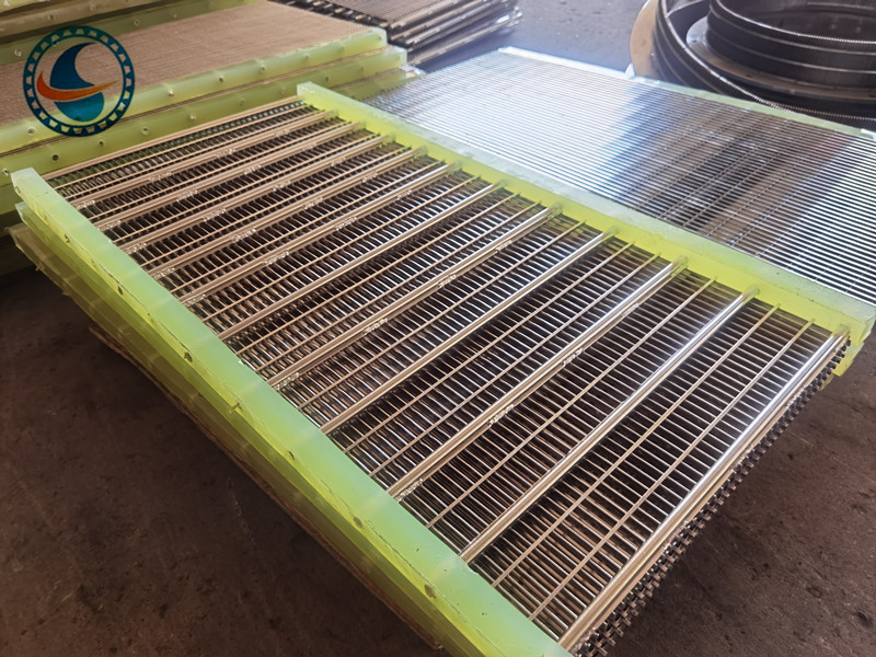 Roestvrij staal 304 slot 1,7 mm wedge draad schermpaneel voor voedselfiltratie