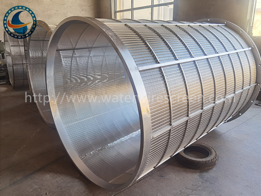 1018mm Dia Wedge Wire Mesh Stainless Staal 304 Ononderbroken Groef Seperator