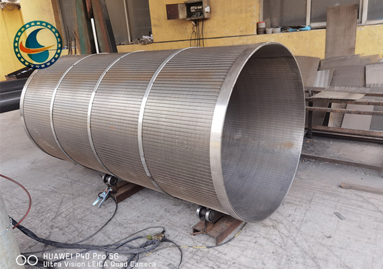 2175mm SS304 het Schermcilinder 250μM van de Wigdraad For Wastewater Treatment