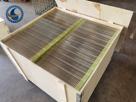 Roestvrij staal 304 slot 1,7 mm wedge draad schermpaneel voor voedselfiltratie