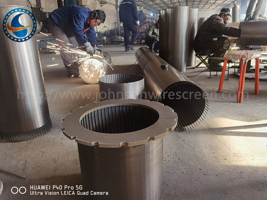 Titanium 0,18 mm slot wedge draad scherm voor mechanische filtratie
