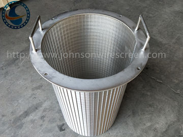 Roestvrij staal 2205 Rotary Screen Drum Wedge Wire Wound Basket Fito