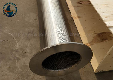 SS 304 Ingelaste Flensdraad Mesh Tube Full Welding Johnson Vee Wire Screen