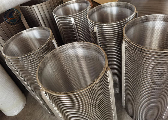 Omgekeerde terugspoelfiltertrommel Johnson Wire Screen Slot Cilinder 316l